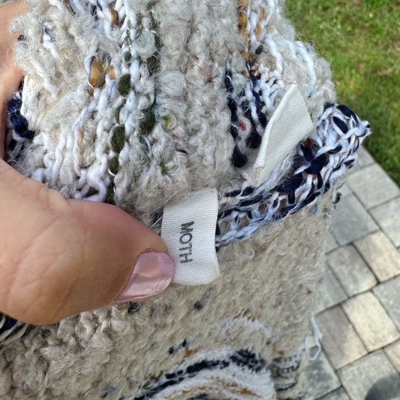 Anthropologie MOTH Oversized Cream Cabin Chloe Sweater Pockets Size Small - Picture 14 of 16